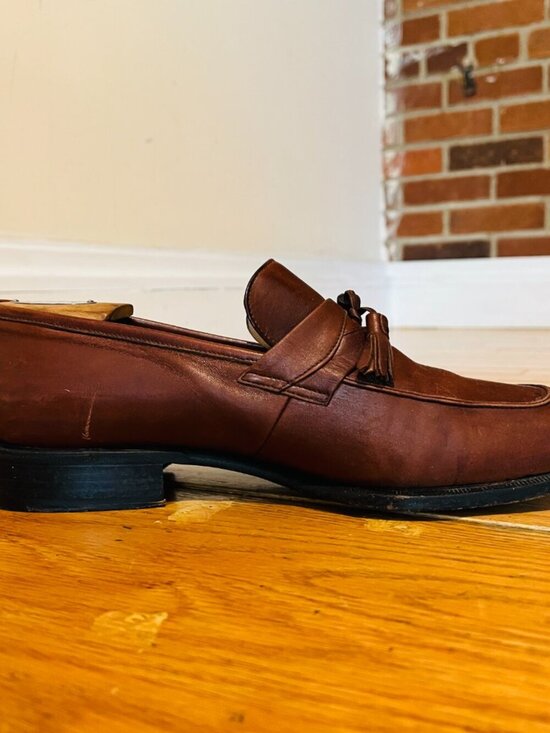 Vintage Bally Of Switzerland Shoes Mens 10 D Alassio Dress Slip On Tassel Loafer main image 16